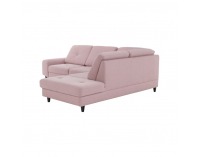 Rohová sedačka s rozkladom a úložným priestorom Praga P - púdrovo-ružová (Soro)