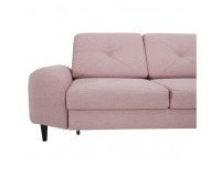 Rohová sedačka s rozkladom a úložným priestorom Praga P - púdrovo-ružová (Soro)