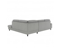 Rohová sedačka s rozkladom a úložným priestorom Praga P - sivá (Soro)