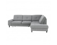 Rohová sedačka s rozkladom a úložným priestorom Praga P - sivá (Soro)