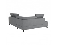 Rohová sedačka s rozkladom a úložným priestorom Sadah L - sivá / čierna