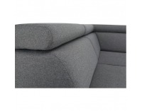 Rohová sedačka s rozkladom a úložným priestorom Sadah L - sivá / čierna