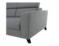 Rohová sedačka s rozkladom a úložným priestorom Sadah L - sivá / čierna