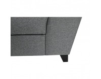 Rohová sedačka s rozkladom a úložným priestorom Sadah L - sivá / čierna
