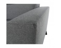 Rohová sedačka s rozkladom a úložným priestorom Sadah L - sivá / čierna