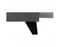 Rohová sedačka s rozkladom a úložným priestorom Sadah L - sivá / čierna