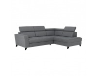 Rohová sedačka s rozkladom a úložným priestorom Sadah P - sivá / čierna