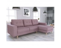 Rohová sedačka s rozkladom a úložným priestorom Vincent L/P - staroružová