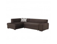 Rohová sedačka s rozkladom Minerva New L - hnedá