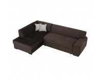 Rohová sedačka s rozkladom Minerva New L - hnedá