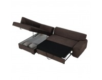 Rohová sedačka s rozkladom Minerva New L - hnedá