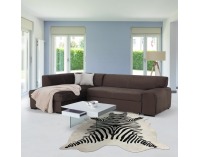 Rohová sedačka s rozkladom Minerva New L - hnedá