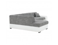 Rohová sedačka s rozkladom Minerva New L - biela / sivá melírovaná