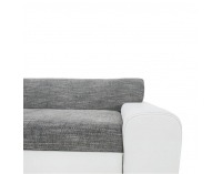 Rohová sedačka s rozkladom Minerva New L - biela / sivá melírovaná