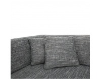 Rohová sedačka s rozkladom Minerva New L - biela / sivá melírovaná