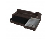 Rohová sedačka s rozkladom Minerva New P - hnedá