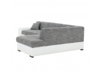 Rohová sedačka s rozkladom Minerva New P - biela / sivá melírovaná