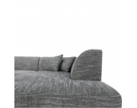 Rohová sedačka s rozkladom Minerva New P - biela / sivá melírovaná