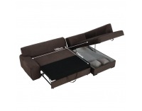 Rohová sedačka s rozkladom Minerva New P - hnedá