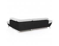 Rohová sedačka s rozkladom Venice P - sivá / čierna