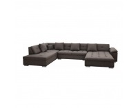 Rohová sedačka U Atoso U L - hnedosivá