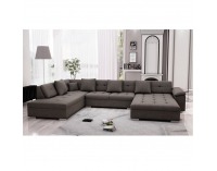 Rohová sedačka U Atoso U L - hnedosivá