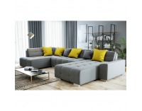 Rohová sedačka U Bellis U L - sivá / horčicová