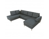 Rohová sedačka U s rozkladom Ontaria U L - sivá