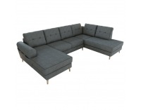 Rohová sedačka U s rozkladom Ontaria U P - sivá