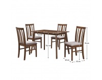 Jedálenský set Rois set 1+4 - orech / béžová