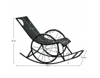 Hojdacie kreslo Rokin - čierna