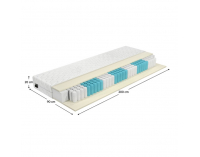 Obojstranný taštičkový matrac Rolko 90x200 cm - biela