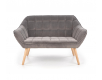 Dvojsedačka Romeo XL - sivá / prírodná