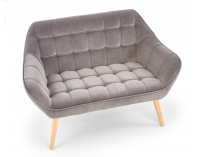 Dvojsedačka Romeo XL - sivá / prírodná