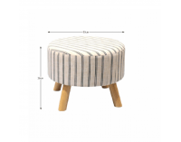 Taburetka Ronda - béžová s potlačou / prírodná