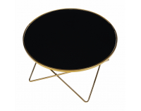 Konferenčný stolík Rosalo - zlatá / čierna