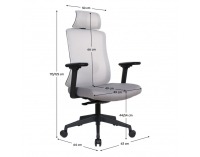 Kancelárske kreslo Rosano - sivá / čierna