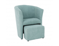 Konferenčné kreslo s taburetkou Rose - mentolová