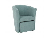 Konferenčné kreslo s taburetkou Rose - mentolová