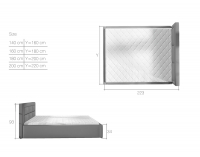 Čalúnená manželská posteľ s roštom Rovigo 160 - tmavozelená