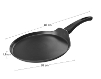 Panvica na palacinky s nepriľnavým povrchom Royal 26 cm - čierna