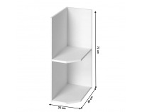 Dolná rohová kuchynská skrinka Royal D25PZ P - biela