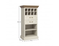 Dvojdverová komoda Royal R2S - sosna nordická / dub divoký