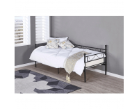 Kovová jednolôžková posteľ s roštom Rozali 90x200 cm - čierna