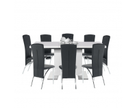 Rozkladací jedálenský stôl Irakol - biely lesk