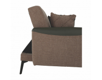 Rozkladacia pohovka Deta - hnedá / tmavozelená / čierna