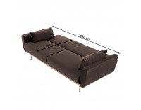 Rozkladacia pohovka Fasta - hnedá