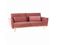 Rozkladacia pohovka Horsta - staroružová / zlatá