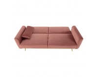 Rozkladacia pohovka Horsta - staroružová / zlatá