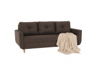 Rozkladacia pohovka s úložným priestorom Dorel - hnedá